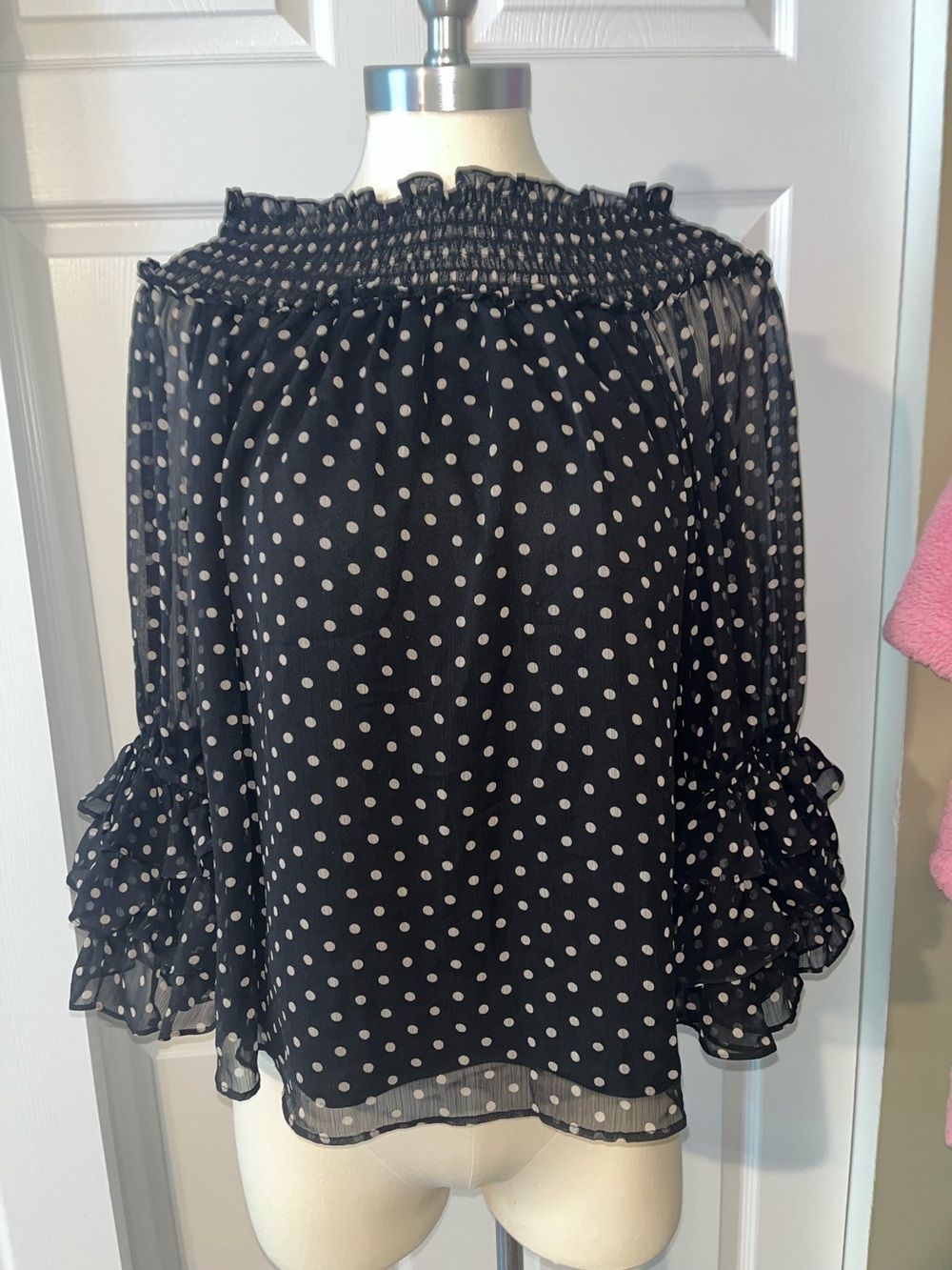 New express polkadot summer top